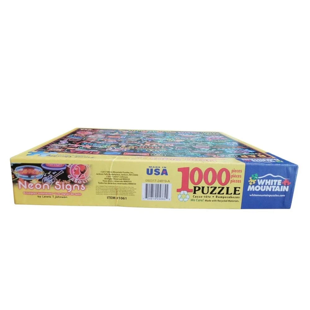 White Mountain 2017 NEON SIGNS Puzzle #1061 COMPLETE
